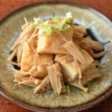 【レンジで】絹厚揚げのなめたけ和え