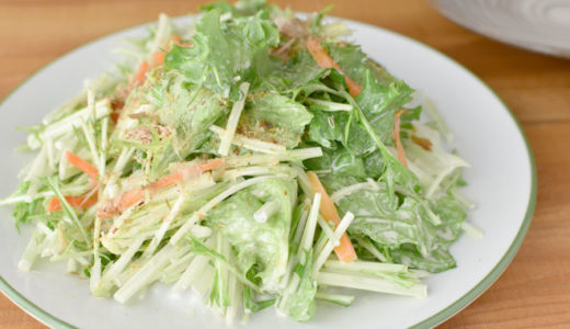 水菜の簡単サラダ『ポン酢マヨ和え』